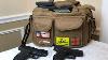Gps Tactical Rolling Range Case Bag For Shooting Gear, 10 Handguns, & Ammo, Tan