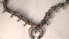 Vintage Handmade Navajo Turquoise & Sterling Silver Squash Blossom Necklace Lmb Navajo Sterling Silver